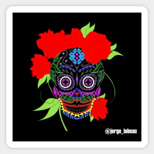 adela catrina sonriente ecopop Sticker